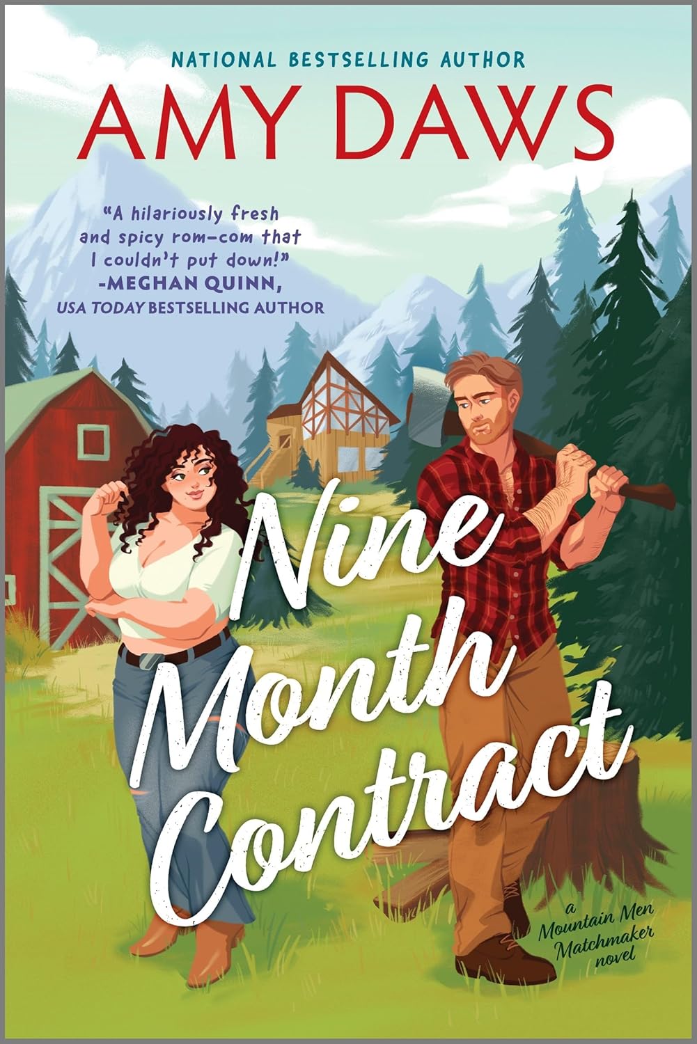 Nine Month Contract: A Hilarious Small Town Rom-Com of a Grumpy Mountain Man and the Surrogate for his Child (Mountain Men Matchmaker Book 1)