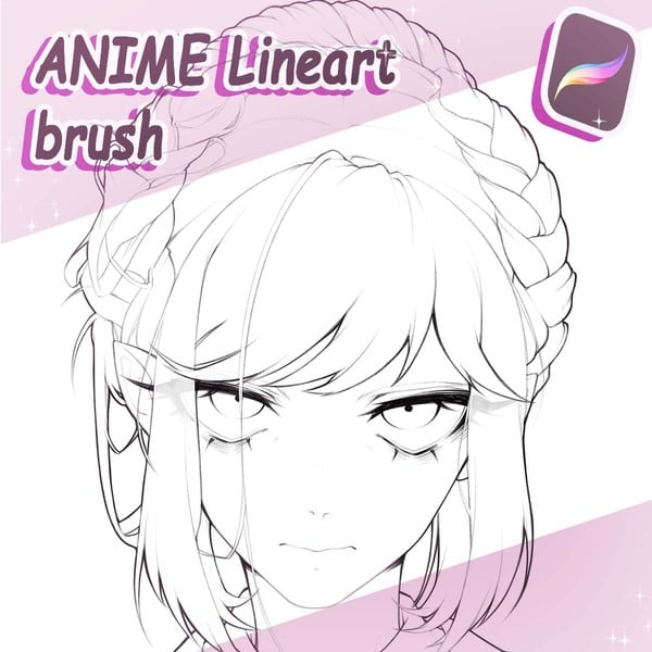 Teyoid Lineart brush (lineart brush for manga/anime art)