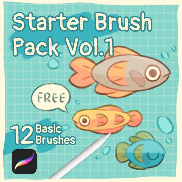 Starter Brush Pack ✿ FREE Procreate brushes